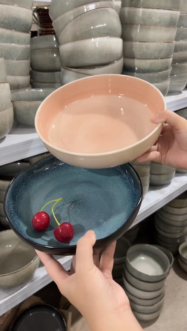 陶瓷外贸尾货瑕疵满20包邮X2 孤品深盘