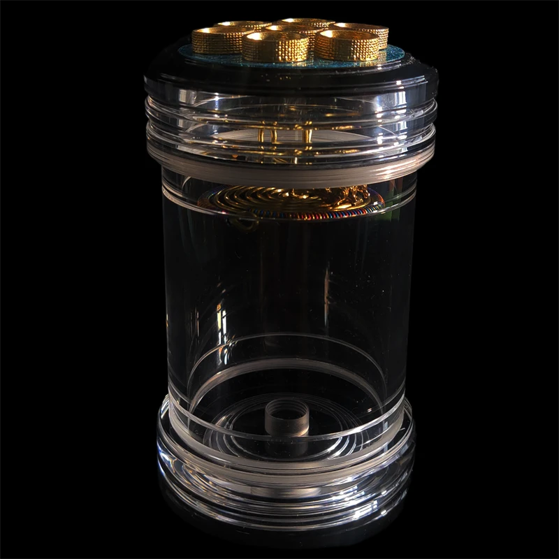 罐王•S179•勇窑蓝猪•李勇蓝星空蒙心大铜七眼黄铜猪簧65*135