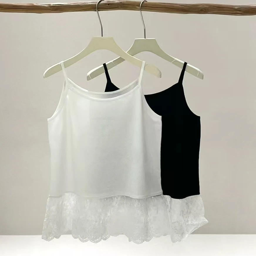 二姐家淼【乃】22896新款时尚蕾丝拼接百搭吊带