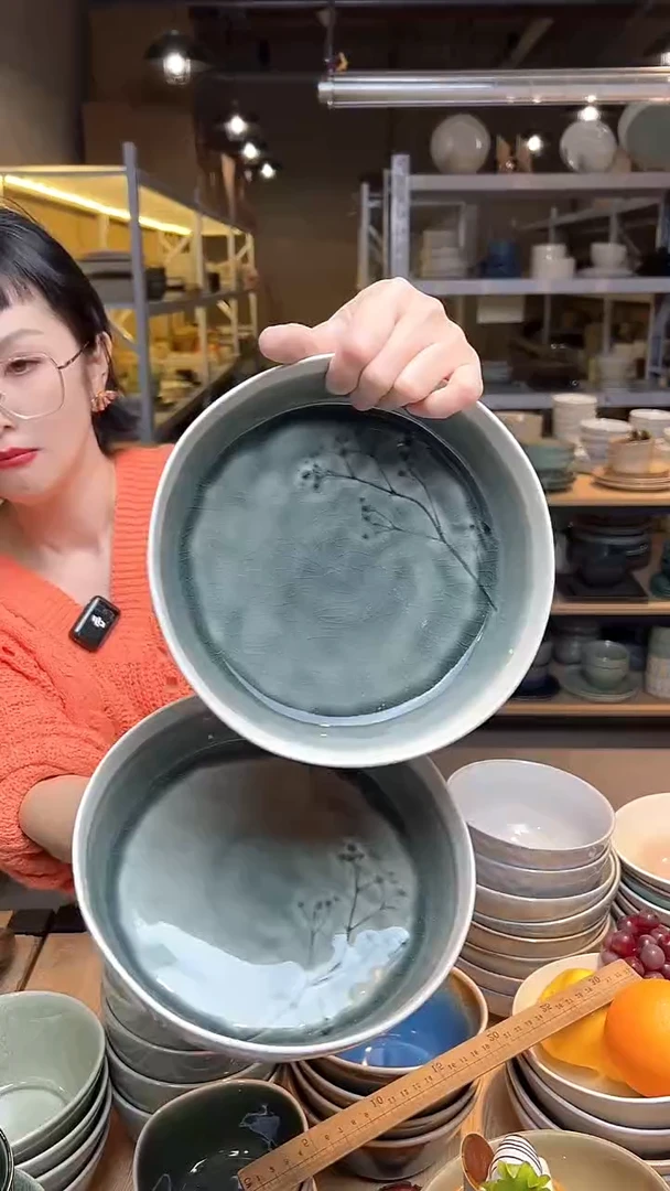 瓷164外贸尾货高温釉下彩陶瓷餐具默认微瑕