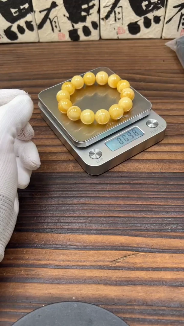 裸石蜜蜡未镶嵌蜜蜡手串