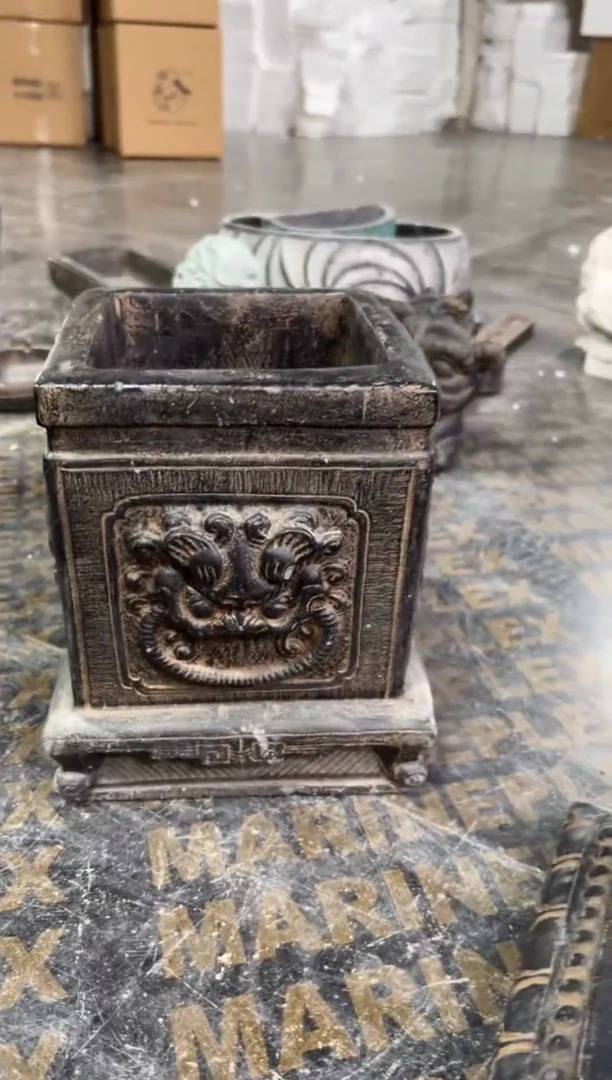 陶土【火山泥】虎头方墩