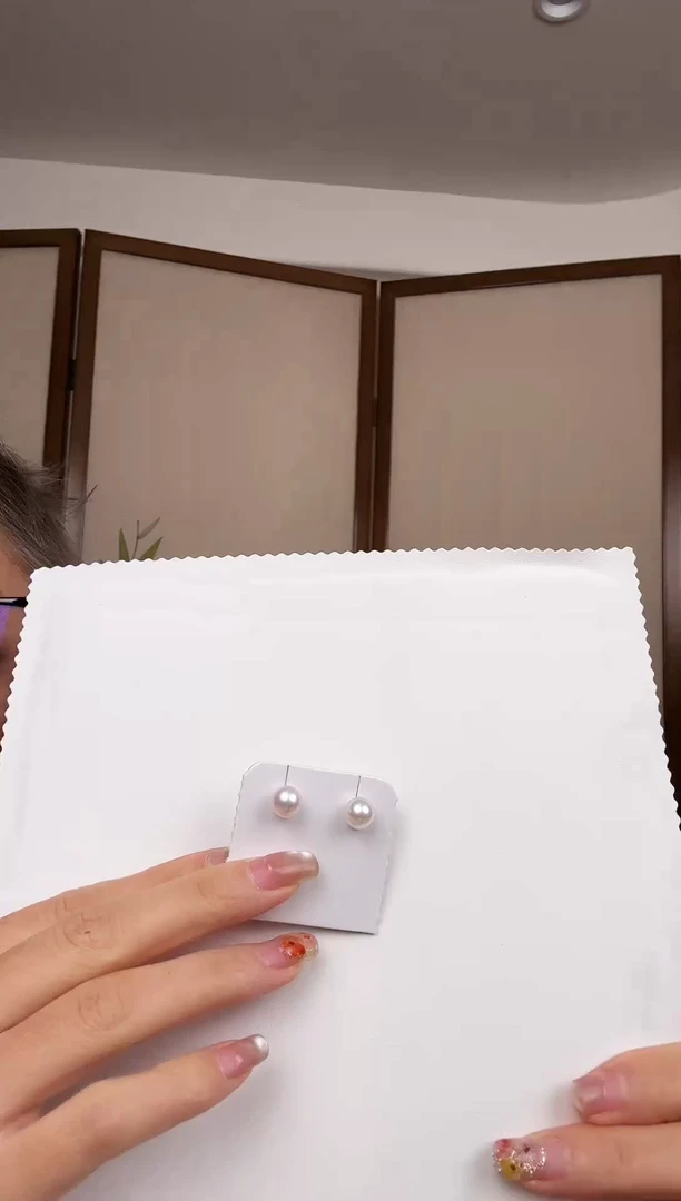 18K金镶嵌耳饰海水珍珠海水akoyak金素钉