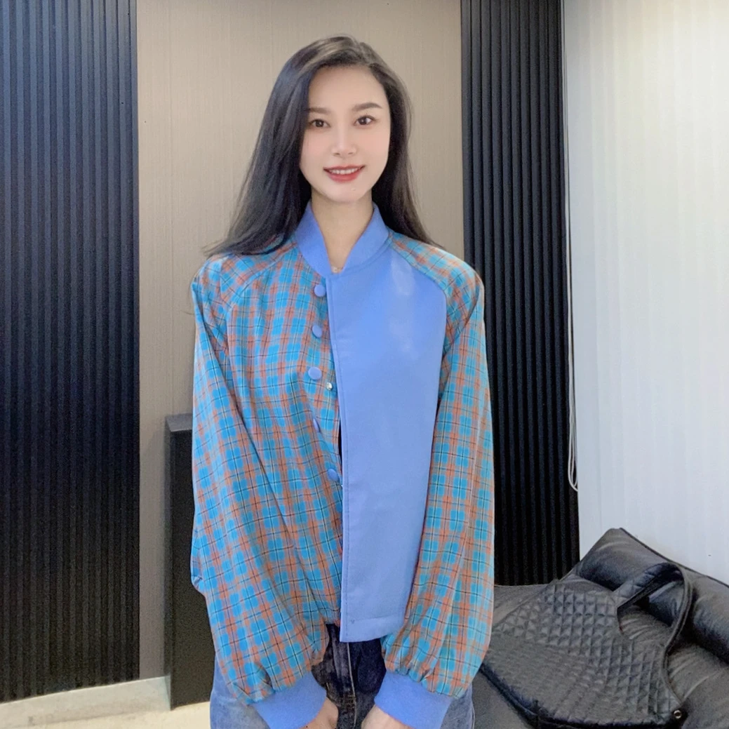 【欣欣严选】春日集春季新款拼接休闲穿搭绵羊皮设计气质女士外套