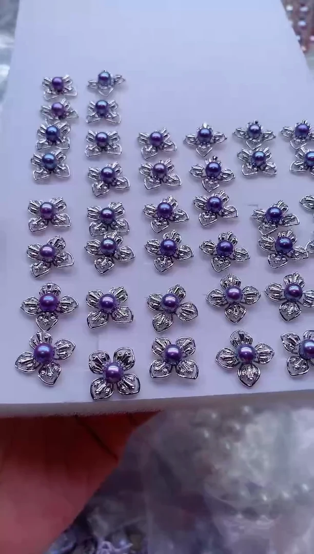 合金淡水珍珠耳饰多样性发其一，非无暇