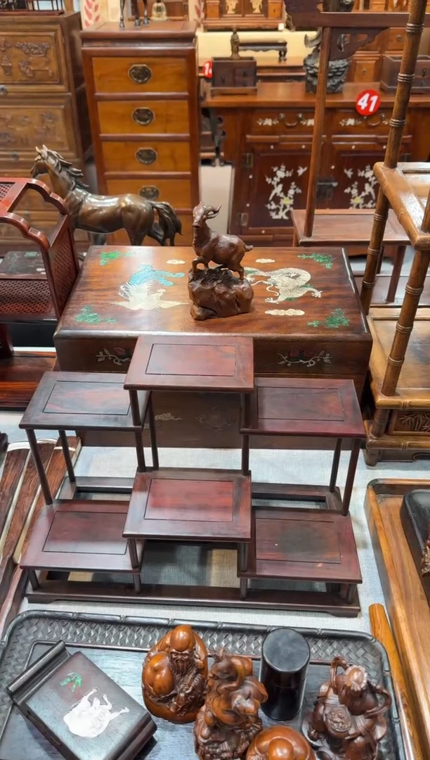 木大红酸枝 小博古架