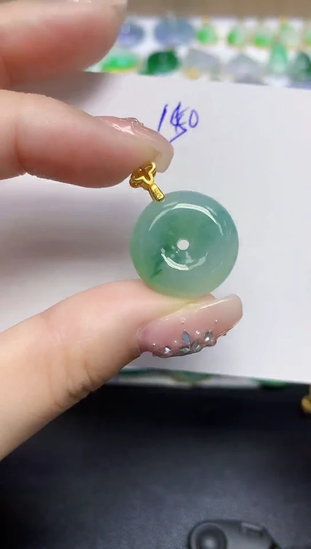 颈饰未镶嵌翡翠天然缅甸翡翠A货翡翠百元以上9元证书费自理