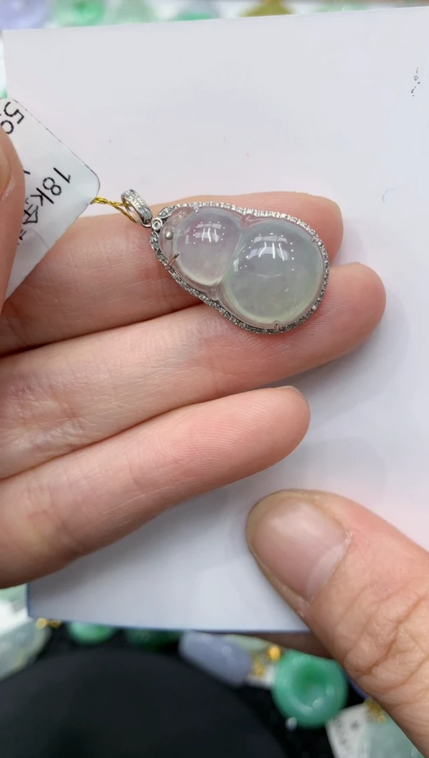 【闪购商品】翡翠颈饰18K金镶嵌11111111