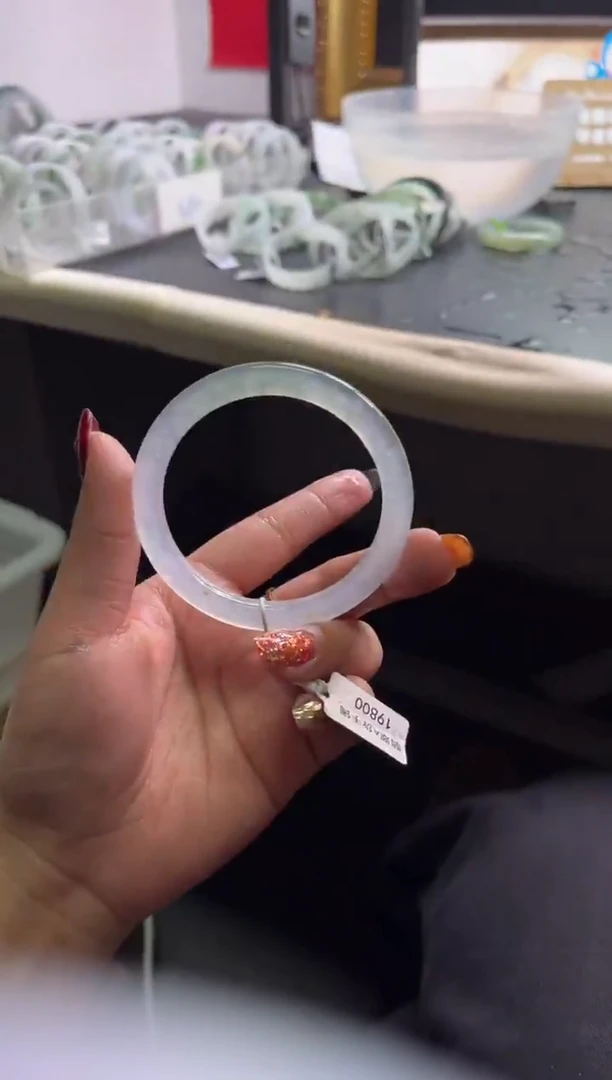 未镶嵌手镯定制翡翠冰条子54-56