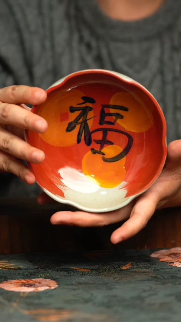 杯釉下彩手工手绘同款陶器