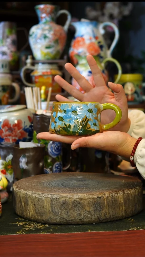 陶瓷65景德镇手工手绘釉下彩