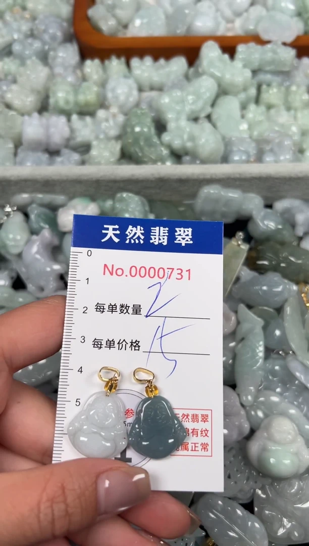 翡翠未镶嵌吊坠(不含链)0731