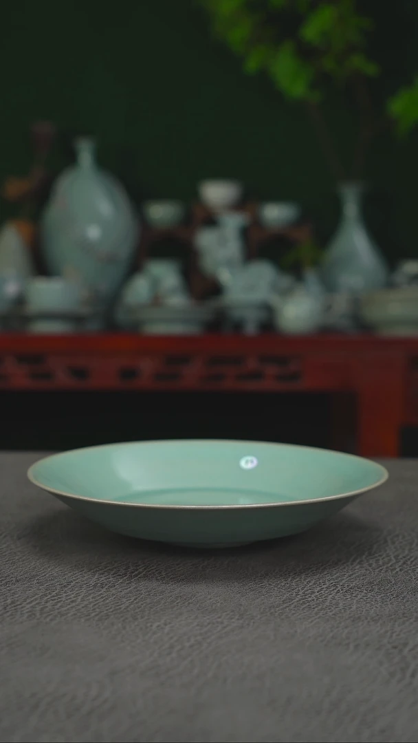 71号扫地僧柴烧折沿盘微瑕福利~帆