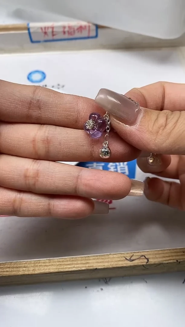 【闪购商品】水晶散珠未镶嵌M338 紫水晶 桂花1个12元