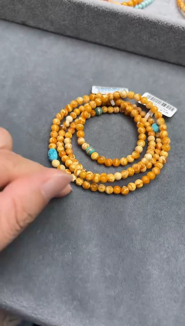 未镶嵌颈饰蜜蜡多样性发一件设计款 双圈