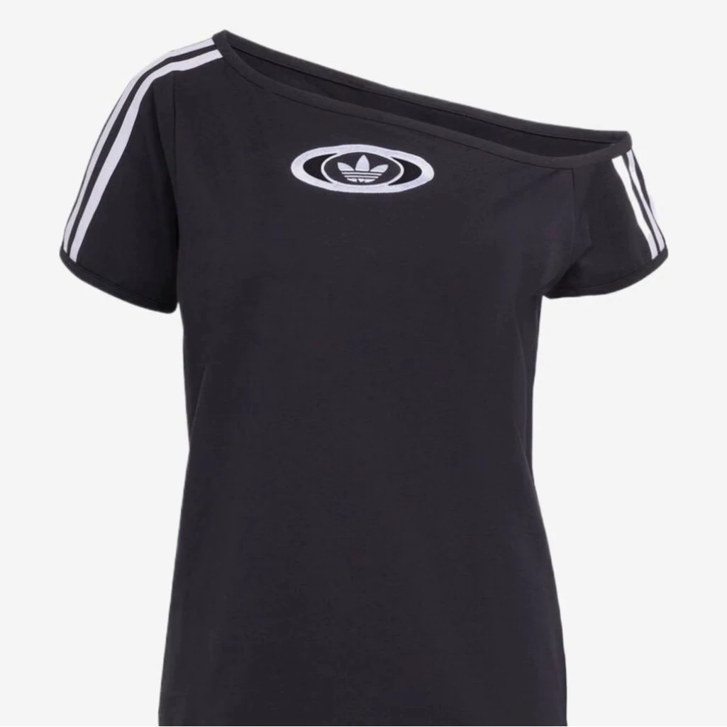 adidas/阿迪达斯【万象AD】三叶草女子针织无领短T恤KC8796