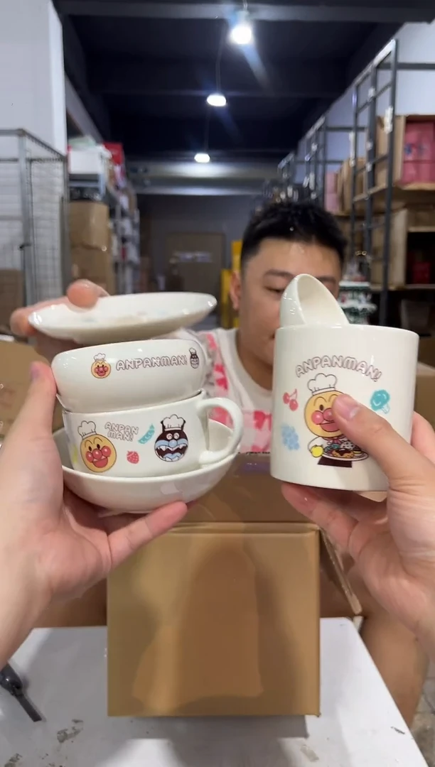 瓷片面包超人餐具6件套