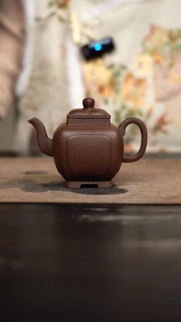 茶壶紫砂老紫泥四方宫灯