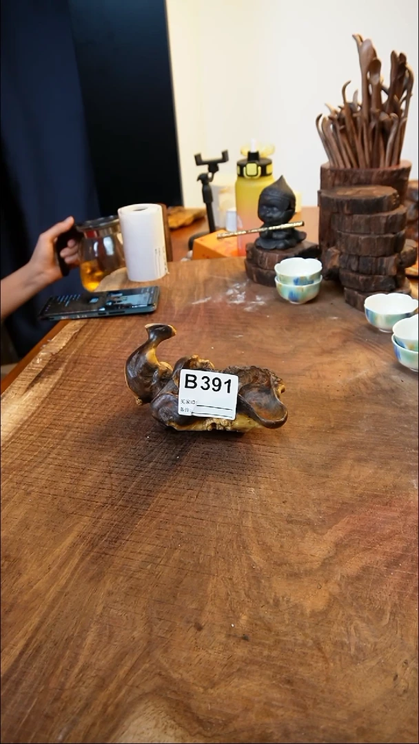 B391鹰瞳手作硬木工艺果盘