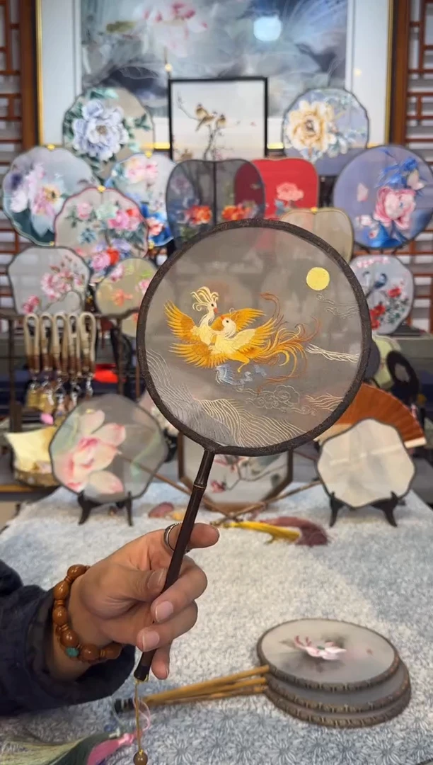 扇子纯手工苏绣团扇