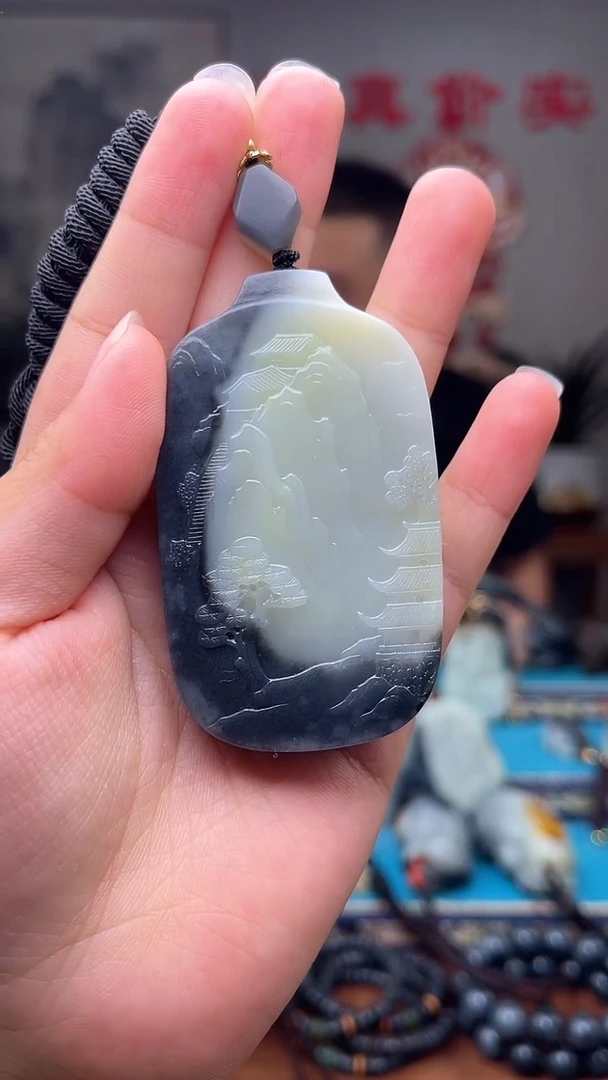 和田玉未镶嵌挂件1