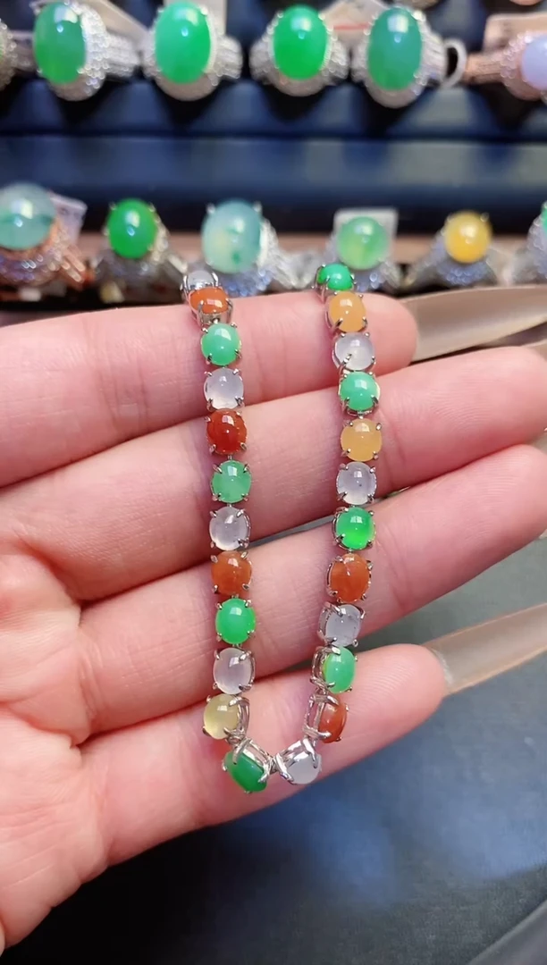 银S925镶嵌戒指翡翠杨**一天然