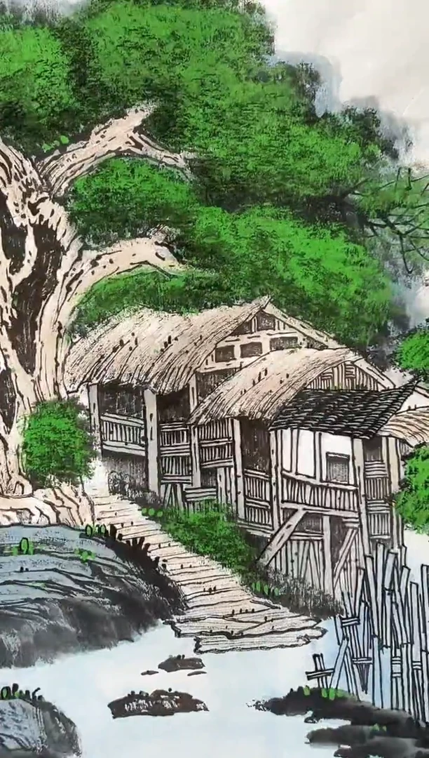 国画秦玉楼-4平尺-国画-（画面不完全相同）