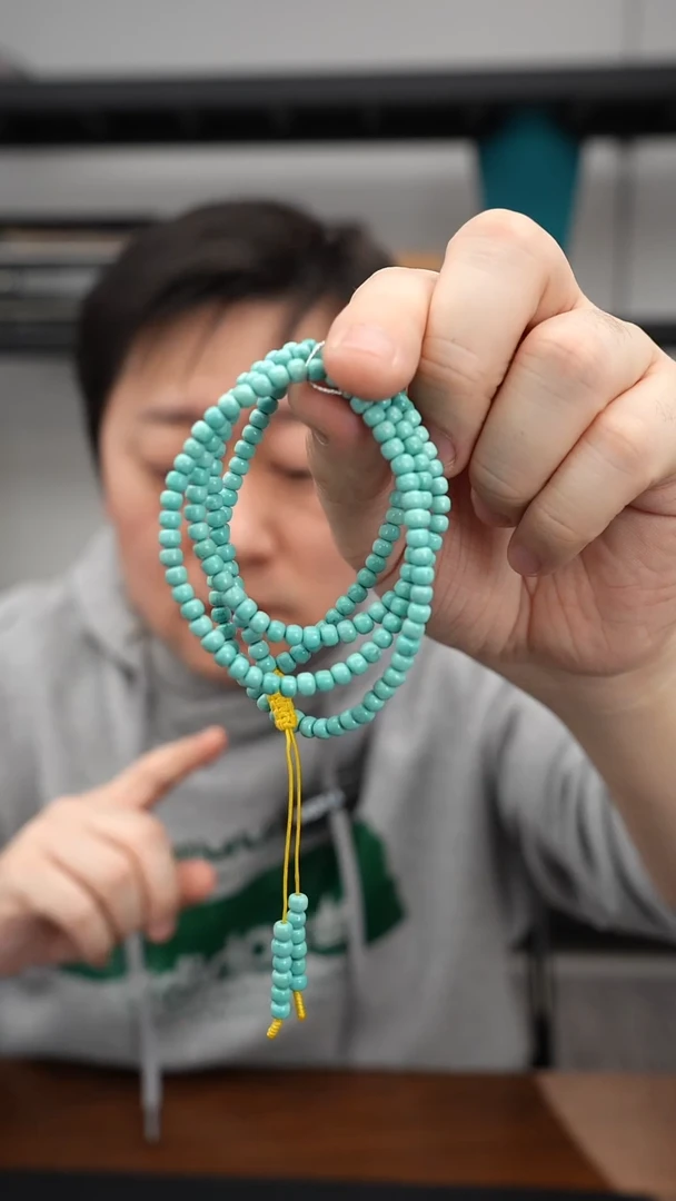 未镶嵌绿松石手串1226DJ156原矿松石高瓷老型手串