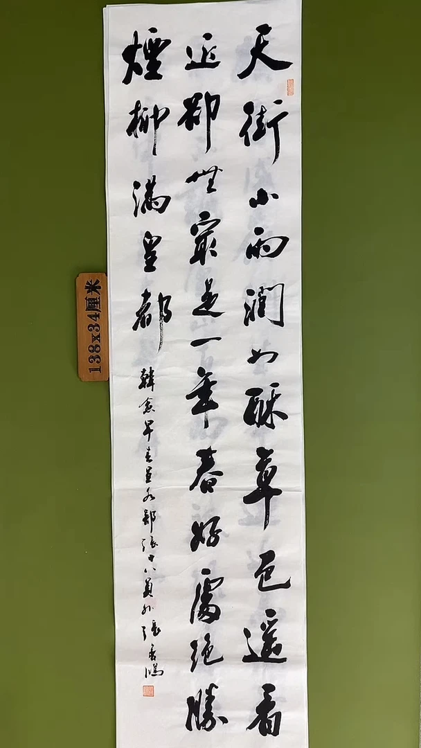 书法书法 张若鸿 尺寸138cm*34cm