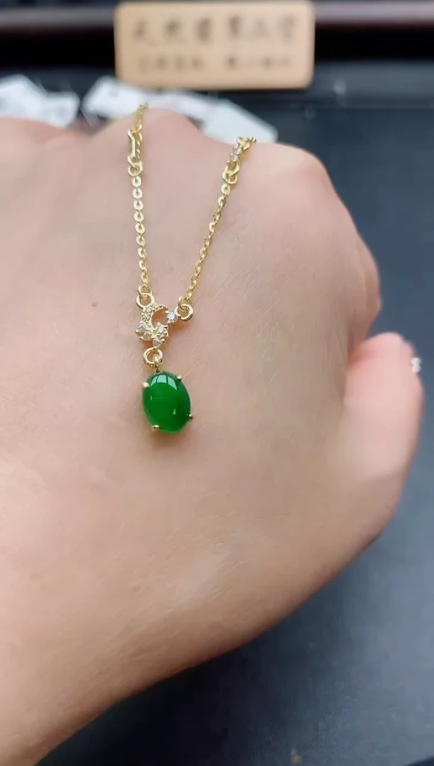 套链银S925镶嵌翡翠1