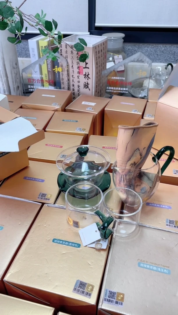 禅语盖碗墨绿+怡然墨绿+清禾杯墨绿+茶巾