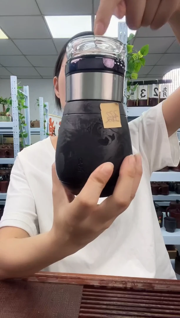 宜兴原矿紫砂全手工盖杯