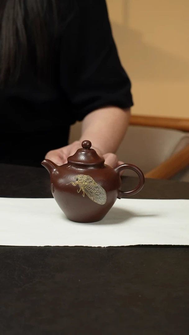 秋水紫朱泥紫砂壶