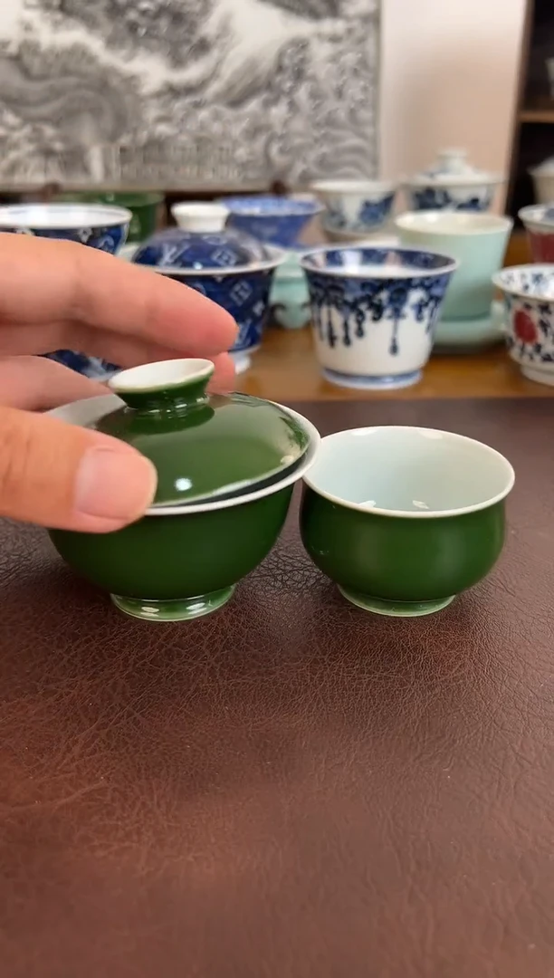 陈*照夜白高温单色釉套组