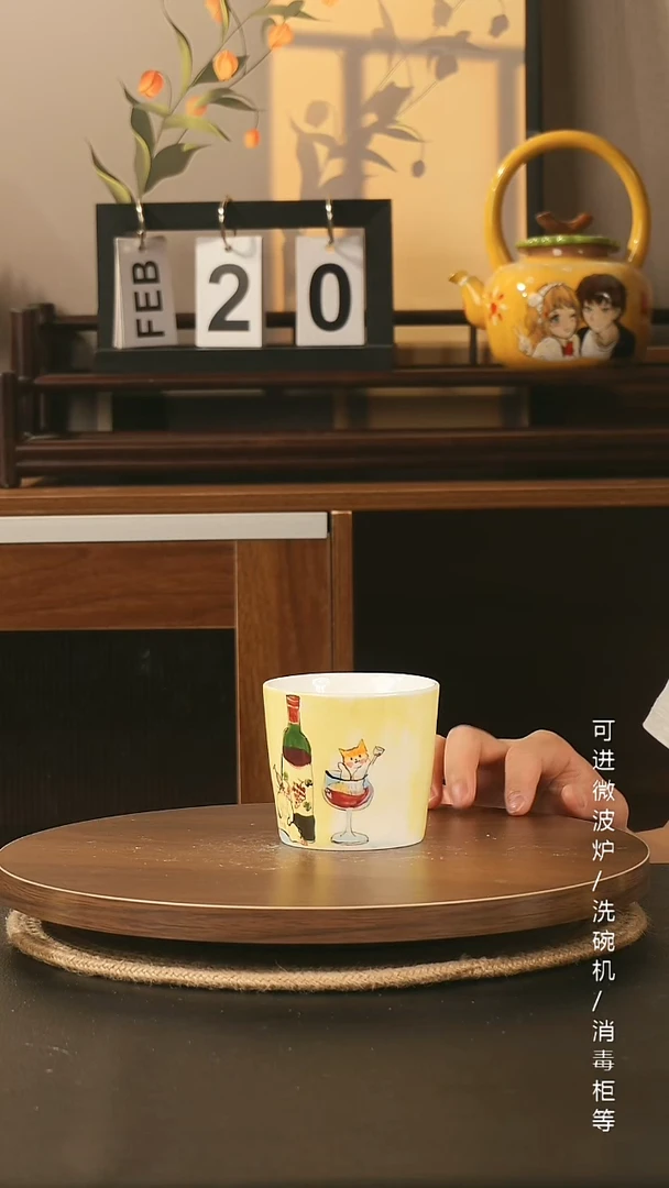 陶瓷景德镇高温釉下彩纯手绘创意瓷