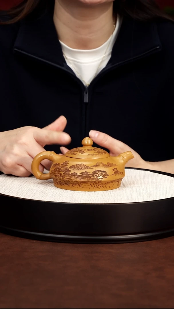 茶壶紫砂 竹节乳瓢 龙骨金砂 朱志远