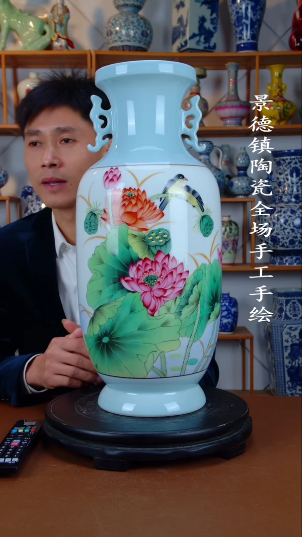 瓶景德镇手工手绘陶瓷摆件49
