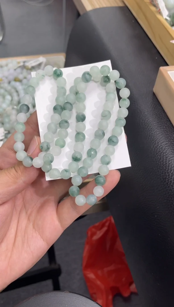 未镶嵌定制翡翠B*n翡翠手串