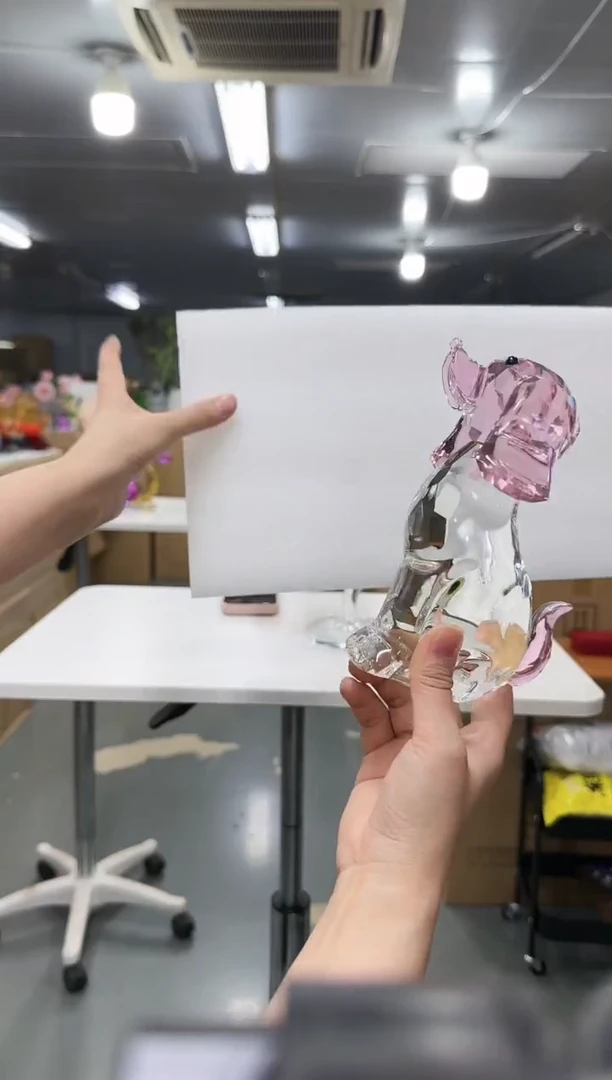 藤花间集水晶琉璃摆设   狗