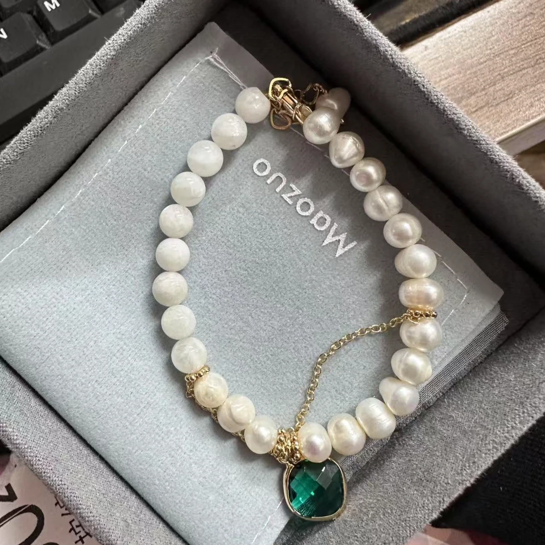 合成金属仿珍珠手链 手链气质轻奢复古