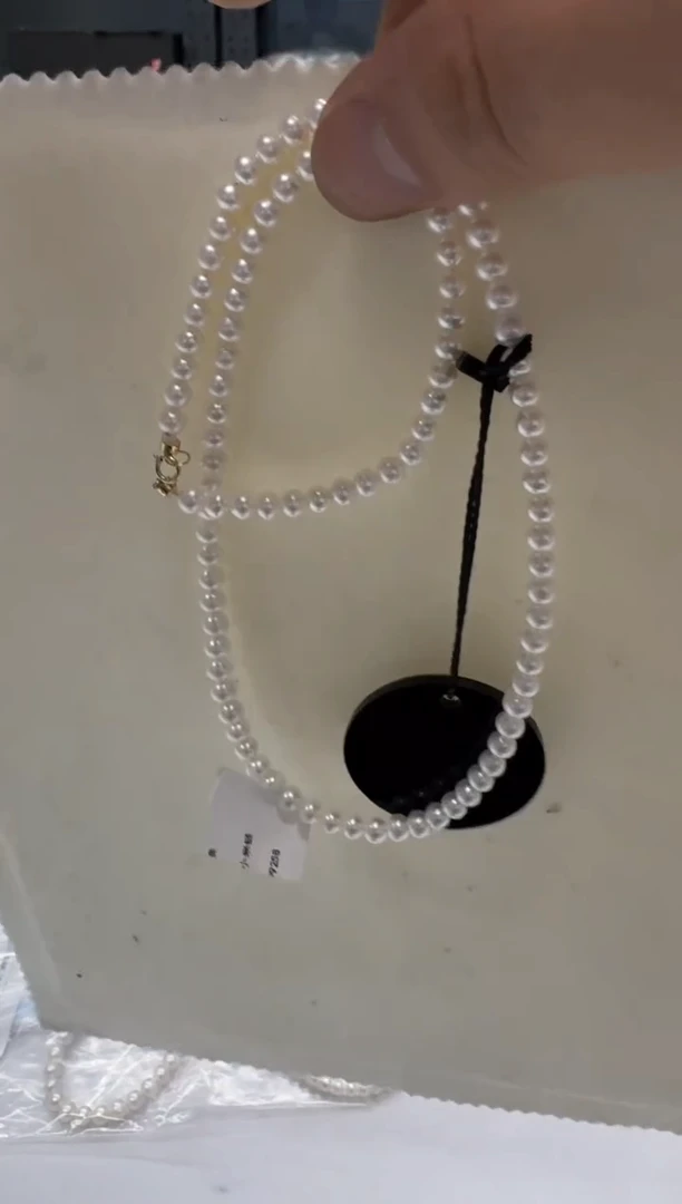 【闪购商品】淡水珍珠项链18K金镶嵌5mm