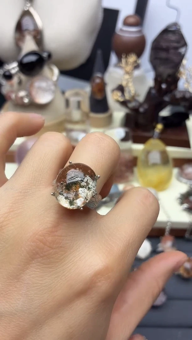 银S925镶嵌珠宝半成品紫晶水晶水晶