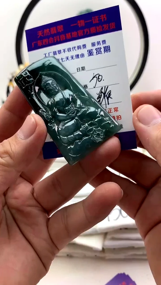 翡翠未镶嵌颈饰大日