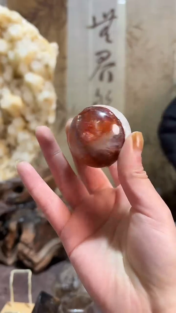 【闪购商品】水晶摆件未镶嵌胶花球1