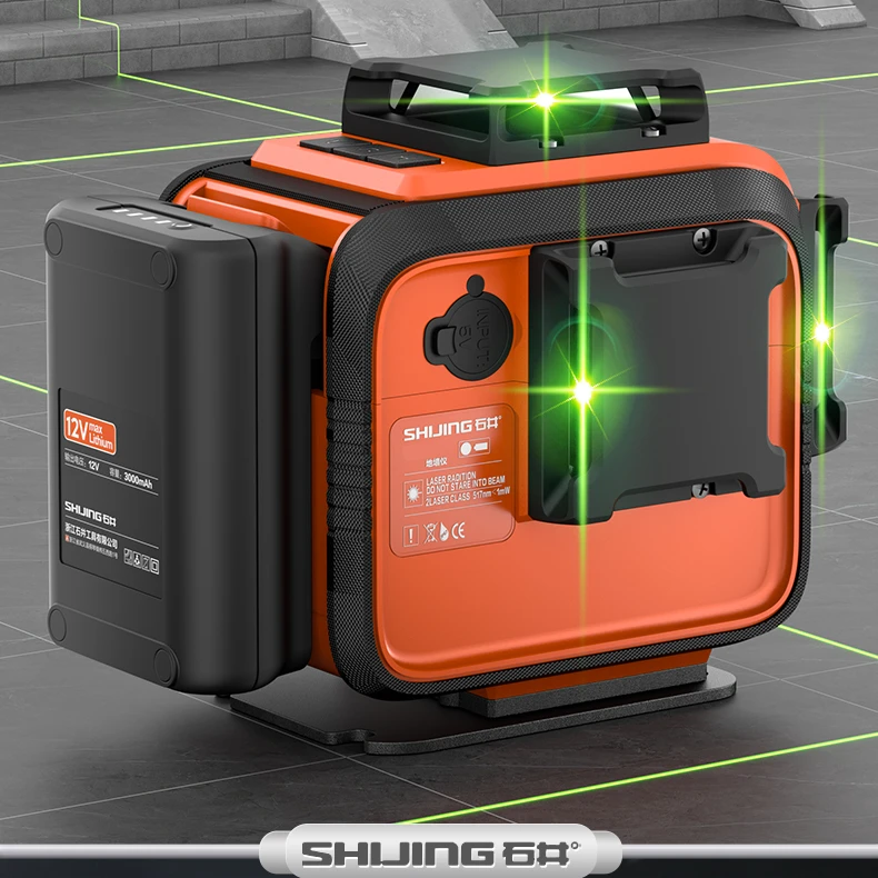 石井MT1285水平仪50mw强绿光12线1282贴墙地仪红外线8259超长续航