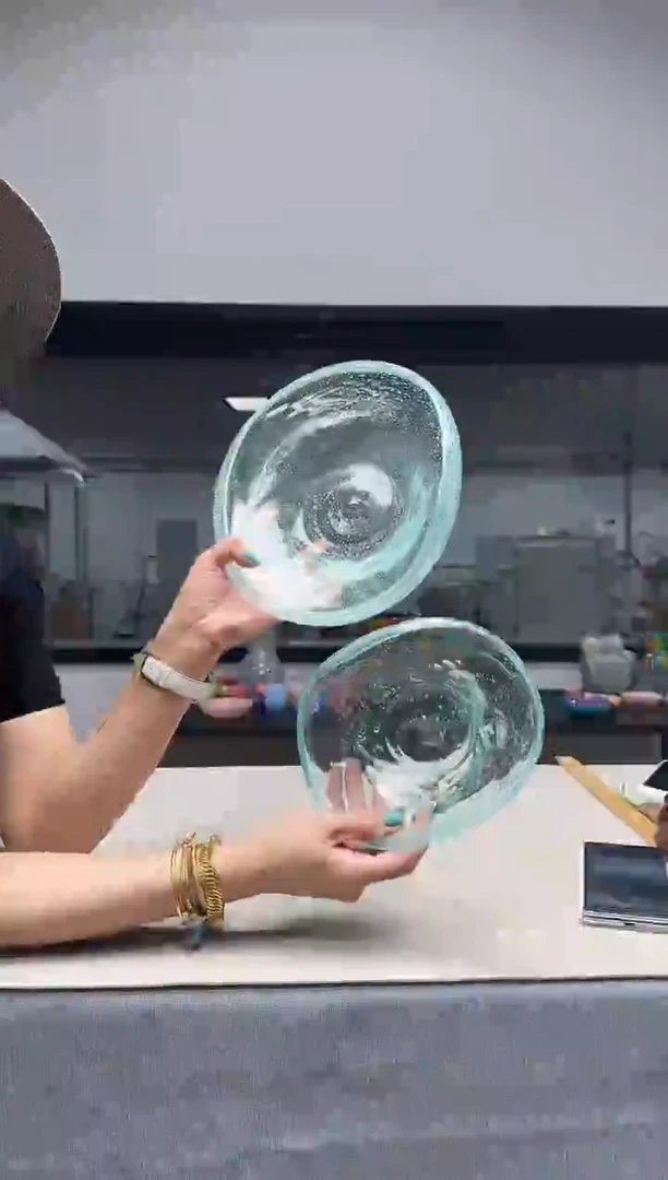 慕忆家手作琉璃花瓶不耐高温