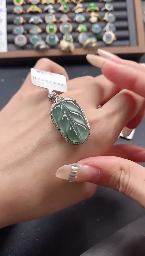 银S925镶嵌戒指翡翠51511
