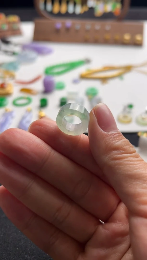 【闪购商品】定制翡翠未镶嵌乌鸡飘花跑环280-xds 清！5