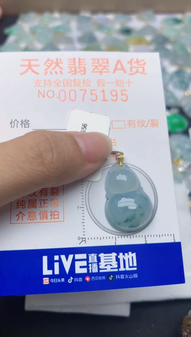 翡翠18K金镶嵌颈饰天然A货翡翠