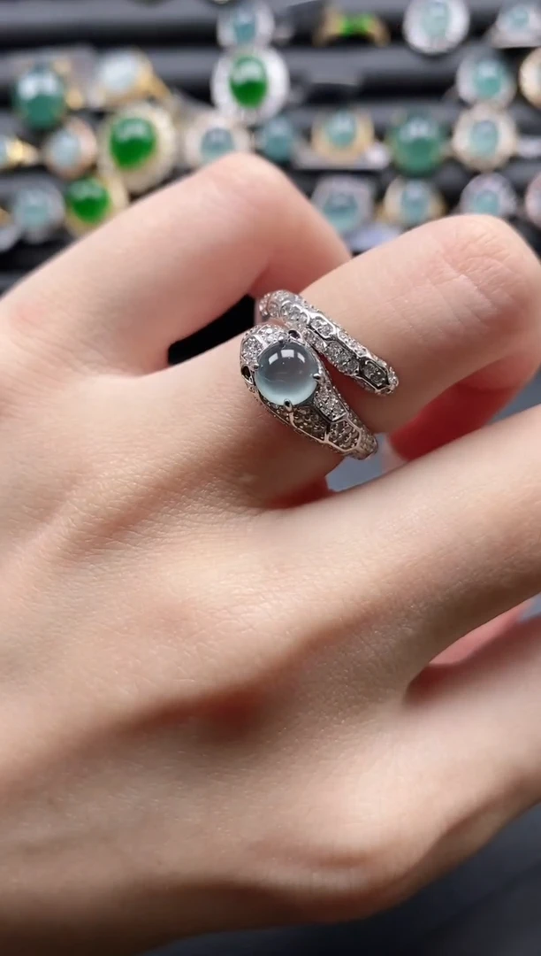 【闪购商品】翡翠戒指银S925镶嵌1111-